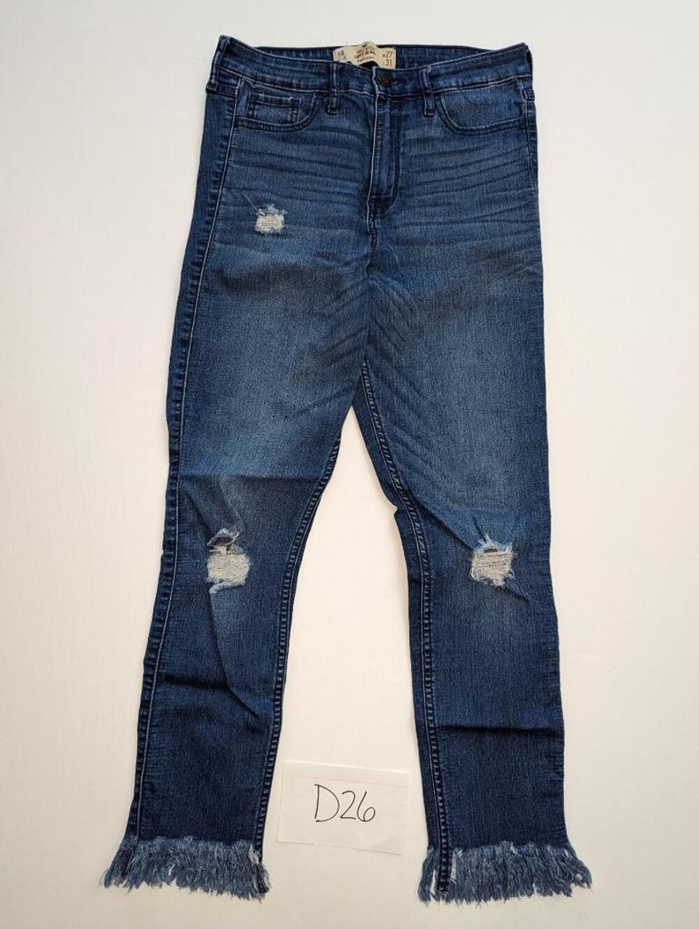 Hollister Blue Jeans Size 5R 27x31 Super Skinny High Rise -0523D26